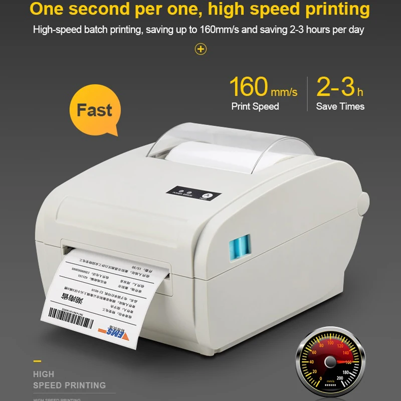 4 Inci Thermal Barcode Printer Label Printer Pengiriman Label Printer 100*150 UPS USPS Pengiriman Express Label Printer Kertas