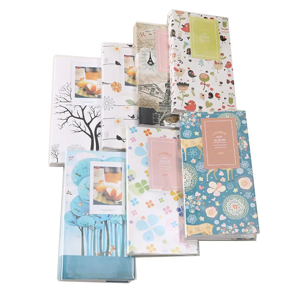84 Photos 3 Inch Pictures Mini Birds and Flowers Portable Inserted Beautiful Photo Album for Fujifilm Polaroid Instax