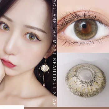 

1 Pair Beautiful Pupil Color Contact Lenses Monthly Female Path 14.0-5mm Cute Multicolor Party Cartoon Girl Decoration Cosplay