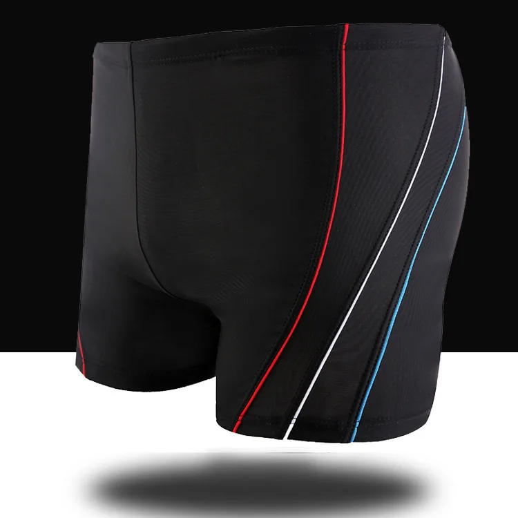 

2019 Stripes Fashion MEN'S Swimming Trunks Hot Springs Boxer Swimming Trunks Plus-sized MEN'S Swimming Trunks