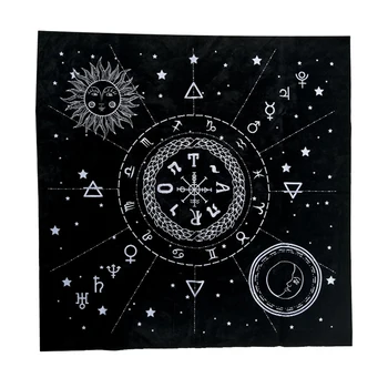 

1pc Constellation Tarot Table Cloth Divination Tapestry 19.29in Square