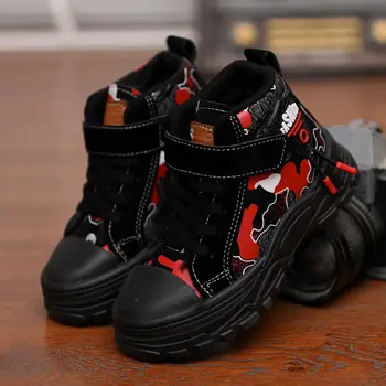 

2020 Winter New Boys Martin Boots For Kids Genuine Leather Shoes Plush Warm Fashion Girls Snow Boots Children Ankle Boots Flats