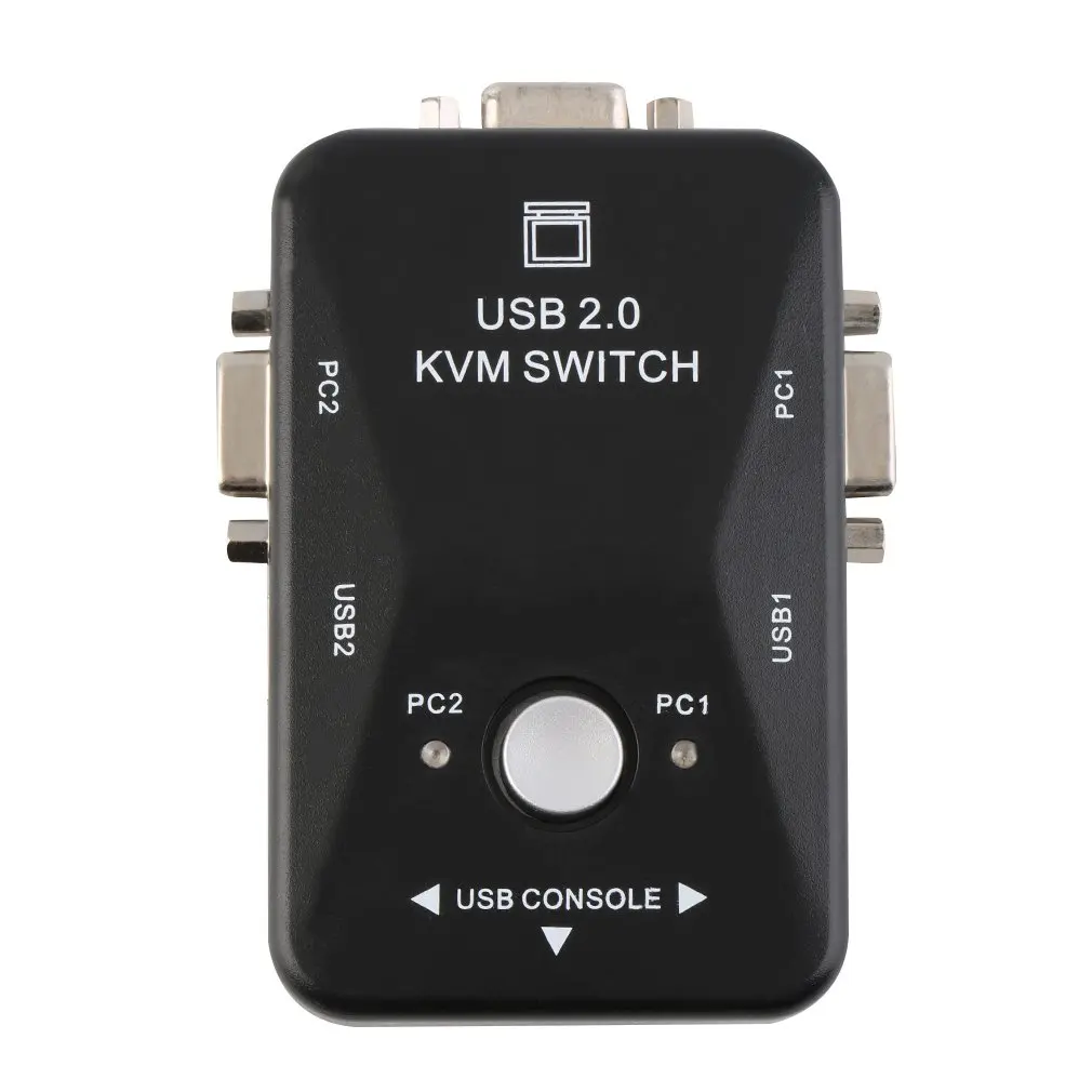 USB KVM переключатель 2 порта VGA SVGA Box 0 мышь клавиатуры 1920*1440 Vga разделитель коробка