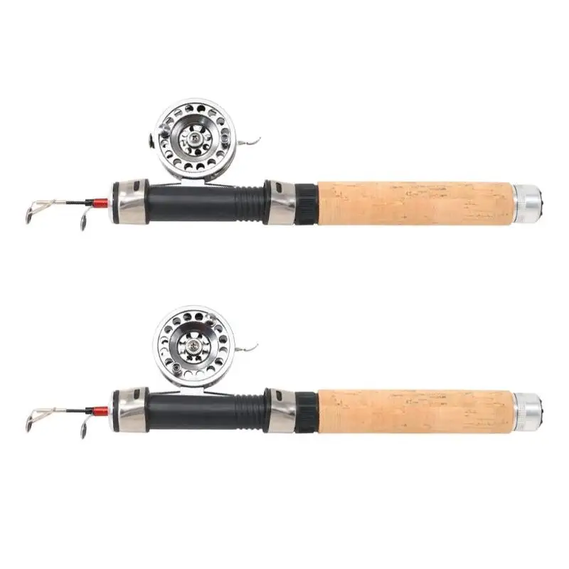 

Hot Sale Rod Combo Portable Delicate Design Winter Ice Fishing Rod Reel Combo Telescopic Fishing Pole All Metal Reel Set