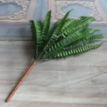 

New 7 Branches Green Artificial Plant Floral Persian Leaf Flower Office Home Garden