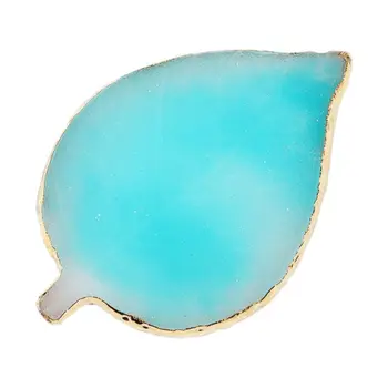 

Leaf Shape Palette Resin Agate Piece Jewelry Display Nail Painting Color Tray