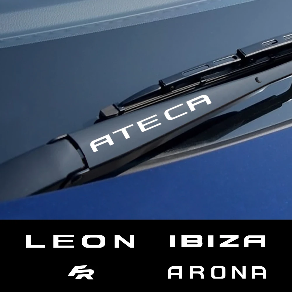 

4PCS Car Window Wiper Stickers Auto Reflective Viny Trim PVC Decals For Seat Leon MK3 MK2 Ibiza 6J 6L FR Ateca Arona Accessories