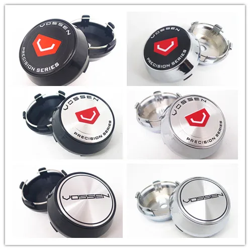 4 Pezzi Per 60Mm 56Mm Vossen Car Wheel Hub Rim Center Cap Cover 45Mm Badge Emblem Sticker