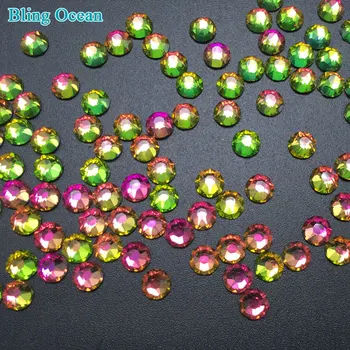 

Blingocean 16cuts Hot fix Rhinestones Crystal Glass Rhinestone Iron-on Gem Strass for Garment Accessories