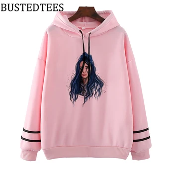 

Billie Eilish Hoodie Harajuku Funny Cartoon Women Sweatshirt Autumn Winter Warm Bad Guy hooded Graphic Hip Hop Hoody Female