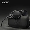 KDEAM Luxury Steampunk Pilot Sunglasses Men and Women Soft Leather Shield Glasses UV400 Protection KD2095 ► Photo 2/6