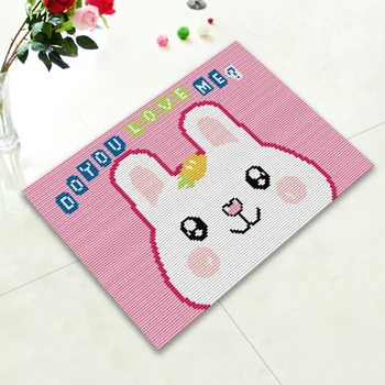 

Needlework Latch Hook DIY Embroidery Carpet Cross Stitch Foamiran Carpet Embroidery Latch Hook Rug Canvas Flannel Mat Cartoon