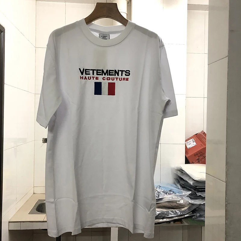 2019 Embroidery France Flag Vetements T 