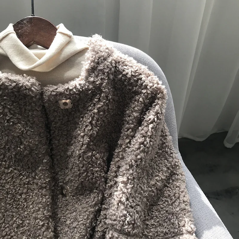 Mooirue зимнее пальто из овечьей шерсти с длинным рукавом, свободные плечи, теплая длинная свободная куртка, верхняя одежда