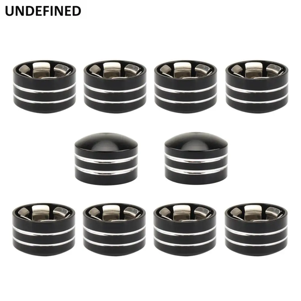Motorcycle Screw Caps Chrome Motorcycle Head Bolt Cover Schrauben Screws Topper Caps CNC For Harley Touring Road Glide Twin Cam Sportster Dyna Softail