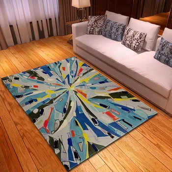

Modern Abstract Geometry Carpet Soft Non-slip Sofa Parlor Area Rug Home Decoration Bedside Floor Mat Bedroom Living Room Carpet