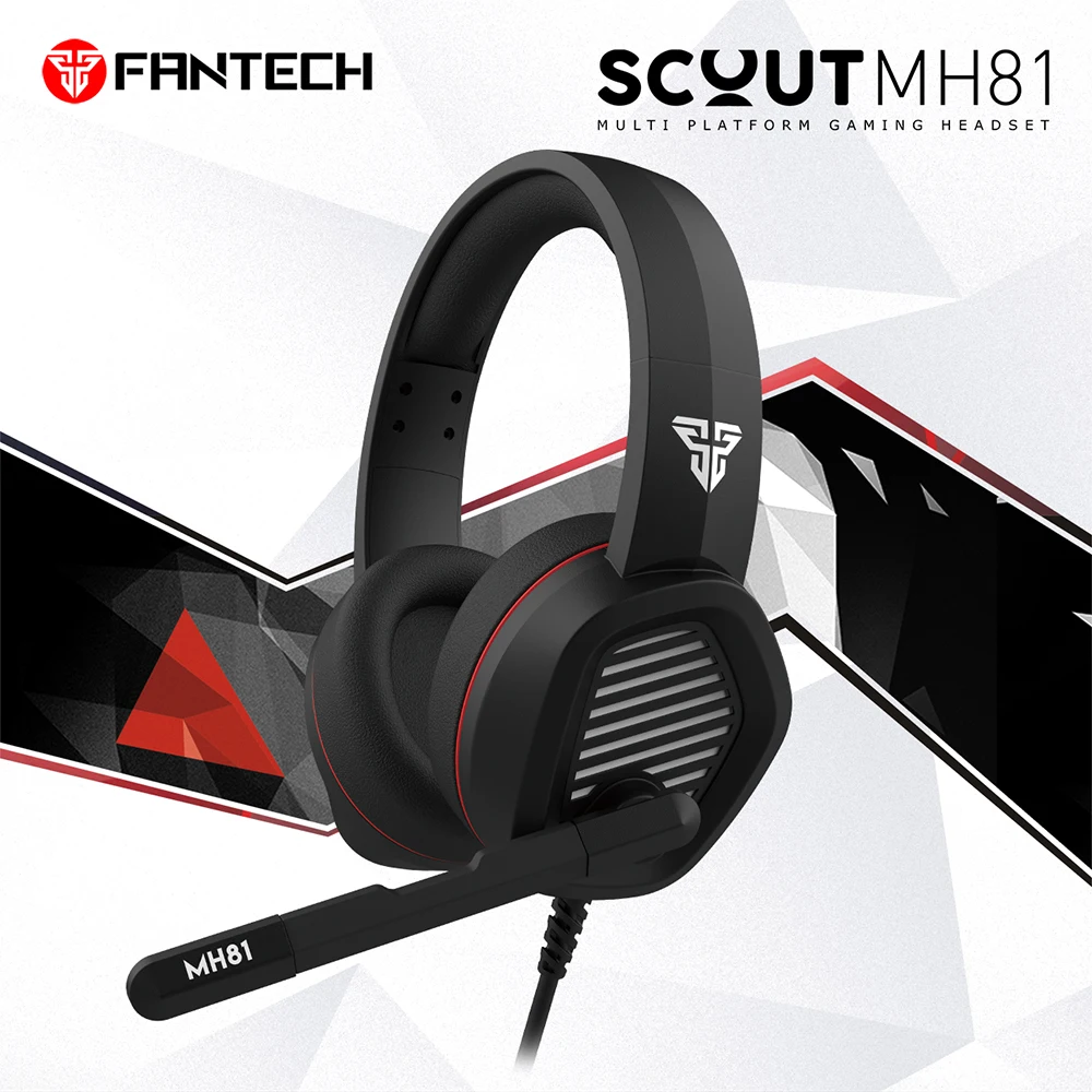 Наушники FANTECH MH81 с микрофоном разъем 3 5 мм профессиональные игровые наушники для