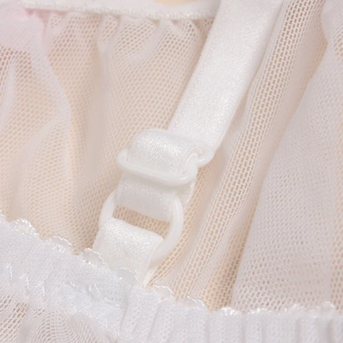 Женское нижнее белье Babydoll, сексуальное нижнее белье, одежда для сна, белая короткая одежда для сна с стрингами