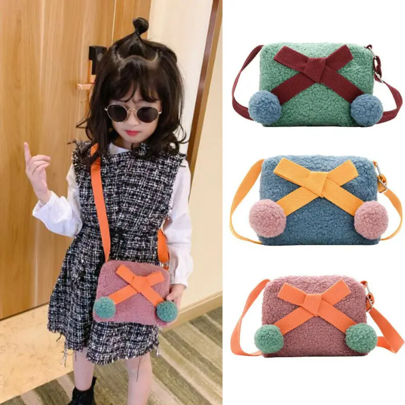 2020 Baby Stuff Plush Purses Toddler Messenger Bags Children Kids Girls Princess Shoulder Bag Bowknot Warmer Handbag | Игрушки и хобби