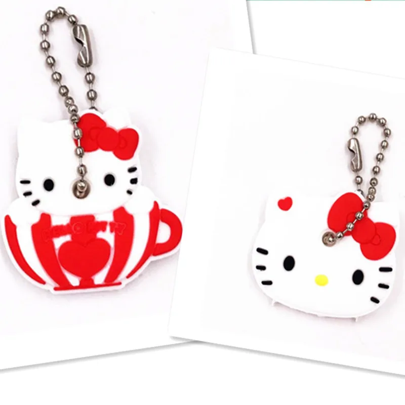 Key Holder Cartoon Silicone Protective key Case Cover For keys Cute Creative PVC Soft Keychain Ornament Pendant 2Pcs/set