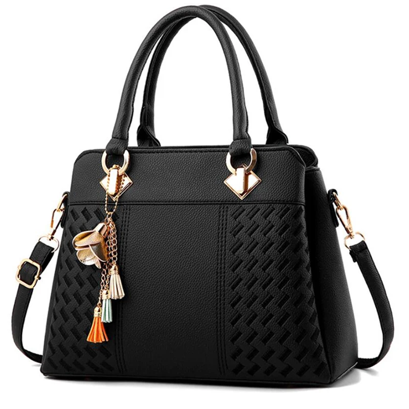 Fashion Women Handbags Tassel PU Leather Totes Bag Top handle Embroidery Crossbody Bag Shoulder Bag Lady Simple Style| | - AliExpress