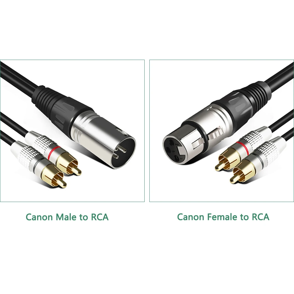 MOWU аудио RCA кабель папа 2 XLR 3 Pin пушечный усилитель смесительная втулка av двойной