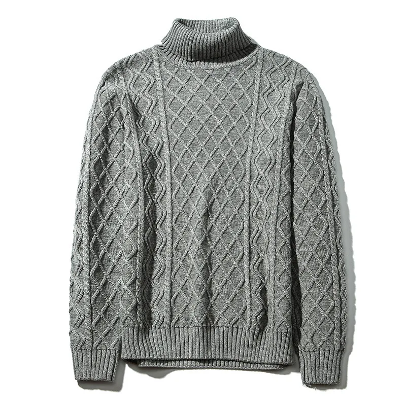 

2019 Autumn & Winter New Style Korean-style High Collar Sweater Men's Solid Color Warm Sweater Cool Trend of Fashion Sweater