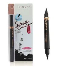 Быстросохнущая тонкая двойная ручка для подводки глаз для макияжа, водостойкая, влагостойкая, влагостойкая, с большими глазами