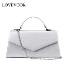 Женская сумка с короткими ручкамиLovevook, вечерние сумочки для дам из искусственной кожи, сумка через плечо со встроенным карманом для карты клатч для банкета, вечериник или свадьб