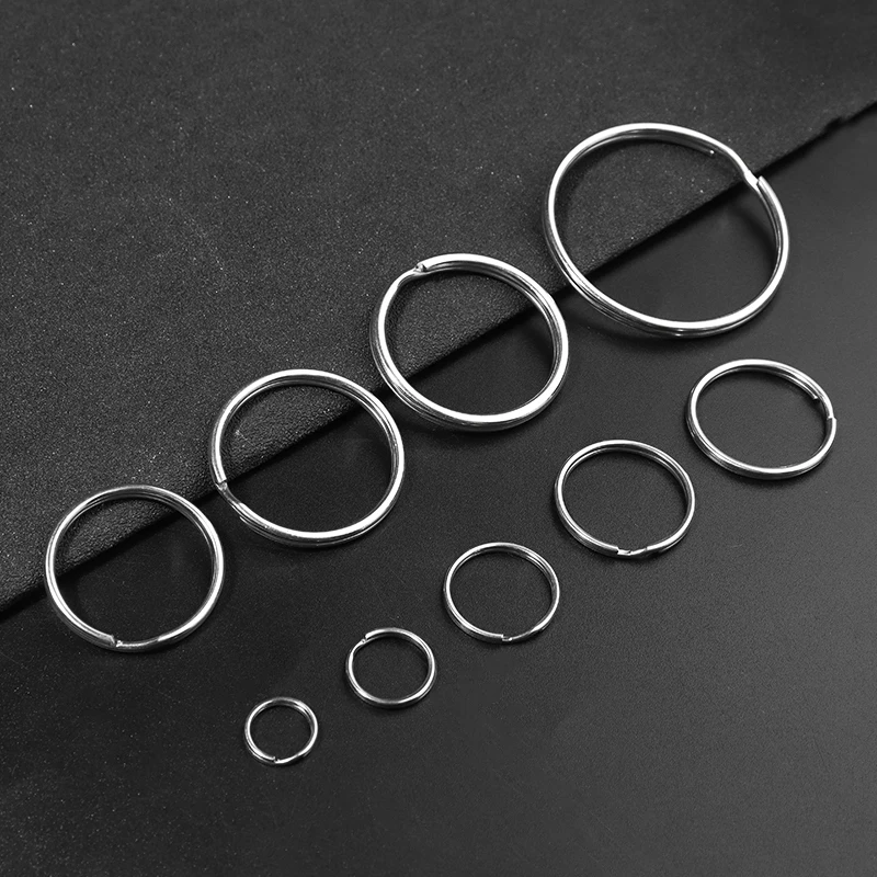 50 Pieces Stainless Steel Key Ring 15 20 25 30 35mm Tarnish Free Round  Keyring Wholesale Flat Split Rings for Key Chain Making - AliExpress