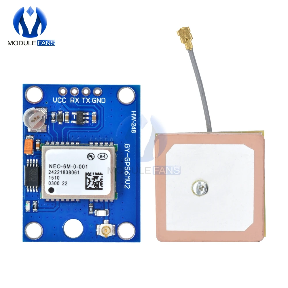 

GY-NEO6MV2 NEO-6M GPS Module NEO6MV2 with Flight Control EEPROM MWC APM2.5 Large Antenna For Arduino RS232 TTL