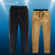 Мужские спортивные штаны для бега, теплые флисовые плотные штаны, спортивные штаны для футбола, тренировочные спортивные штаны, эластичные леггинсы для бега, спортзала