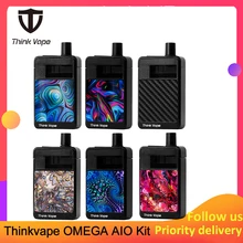 Think vape OMEGA AIO 30 Вт Pod Kit 1200 мАч встроенный аккумулятор с простой системой заправки и 3 мл многоразового pod Vape Kit