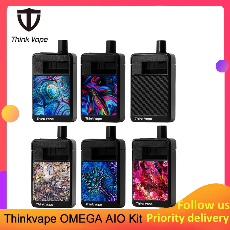 Оригинал Think vape OMEGA AIO 30 Вт Pod Kit 1200 мАч встроенный аккумулятор с простой системой