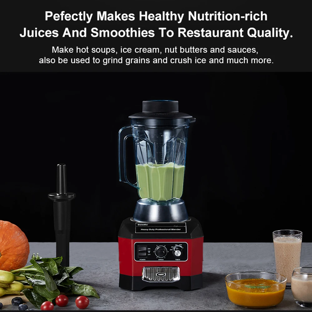 【7 Years Warranty】BPA Free Heavy Duty Professional Commercial Bar Blender Food Mixer Juicer Ice Crusher Smoothie Maker Max 2200W