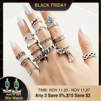 

Punk Rings Real 925 Silver Anillos Jewelry Vintage Charm Boho Minimalism Best Friend Gift Haut Femme Bague Femme Rings for Women
