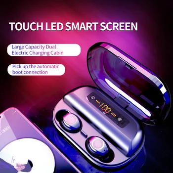 

TWS Wireless Earphones LED Power Display Stereo Bluetooth 5.0 Earphone Touch Control Wireless Headphones Headset With Microphone