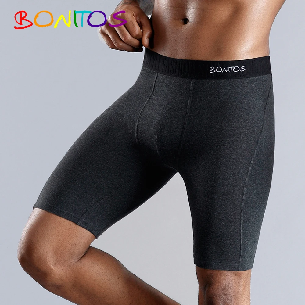 BONITOS Long Boxer Shorts Panties Man Underwear Men Boxer Men Underwear Natural Cotton Comfortable Soft Top Brand High Quality 1
