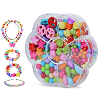 

1Set Lacing Beads Toy DIY Handwork Beads Set Educational Toy Kids Toy Handmade Beads Crafts Toy For Kids