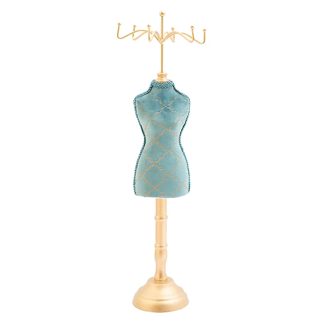 

Mannequin Dress Jewelry Display Stand Decorative Holder for Necklace Rings Studs Storage - Jewellery Organizer