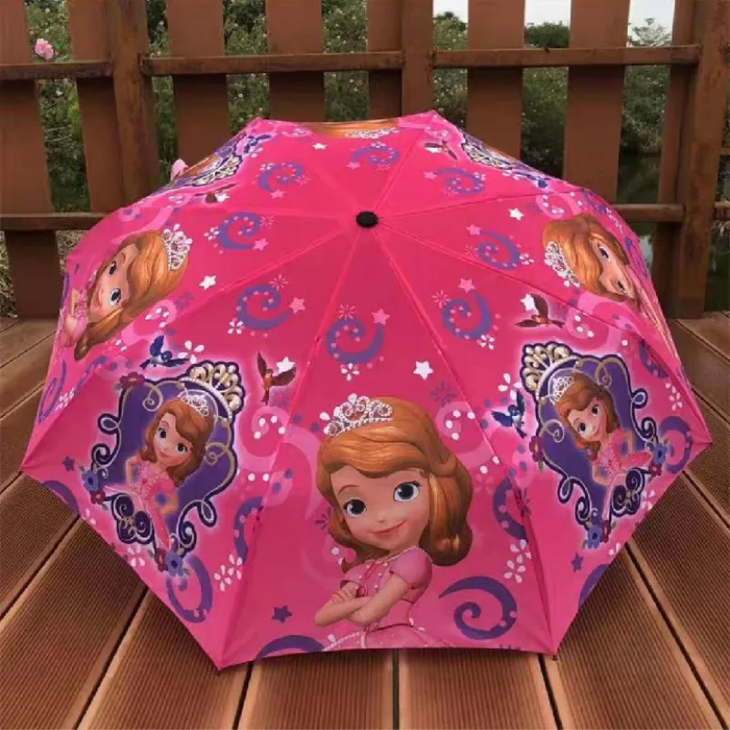 Детский зонтик принцесса София Человек-паук мультфильм детский зонтик складной портативный прочный зонтики для девочек зонтик для мальчиков