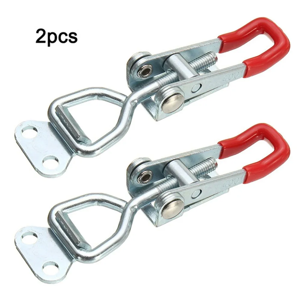 2* Hand Tool Toggle Clamp Antislip Red Horizontal Door Bolts Type Quick