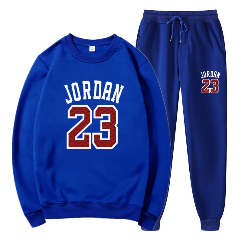 

Men's Sets Sweatshirt+Pants Autumn O-Neck Fleece Sweatshirt Fashion Men Hip Hop Pullover+Sweatpants Tracksuit Woman and Man