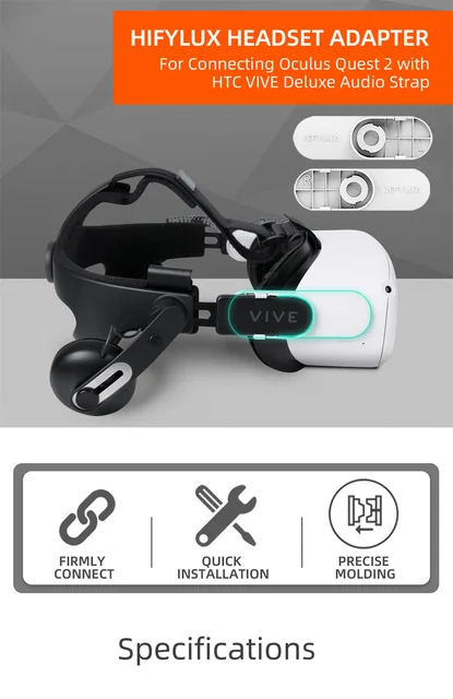 Vr Headset Strap VR Headset Adapter Strap For HTC Vive (Firm Hook
