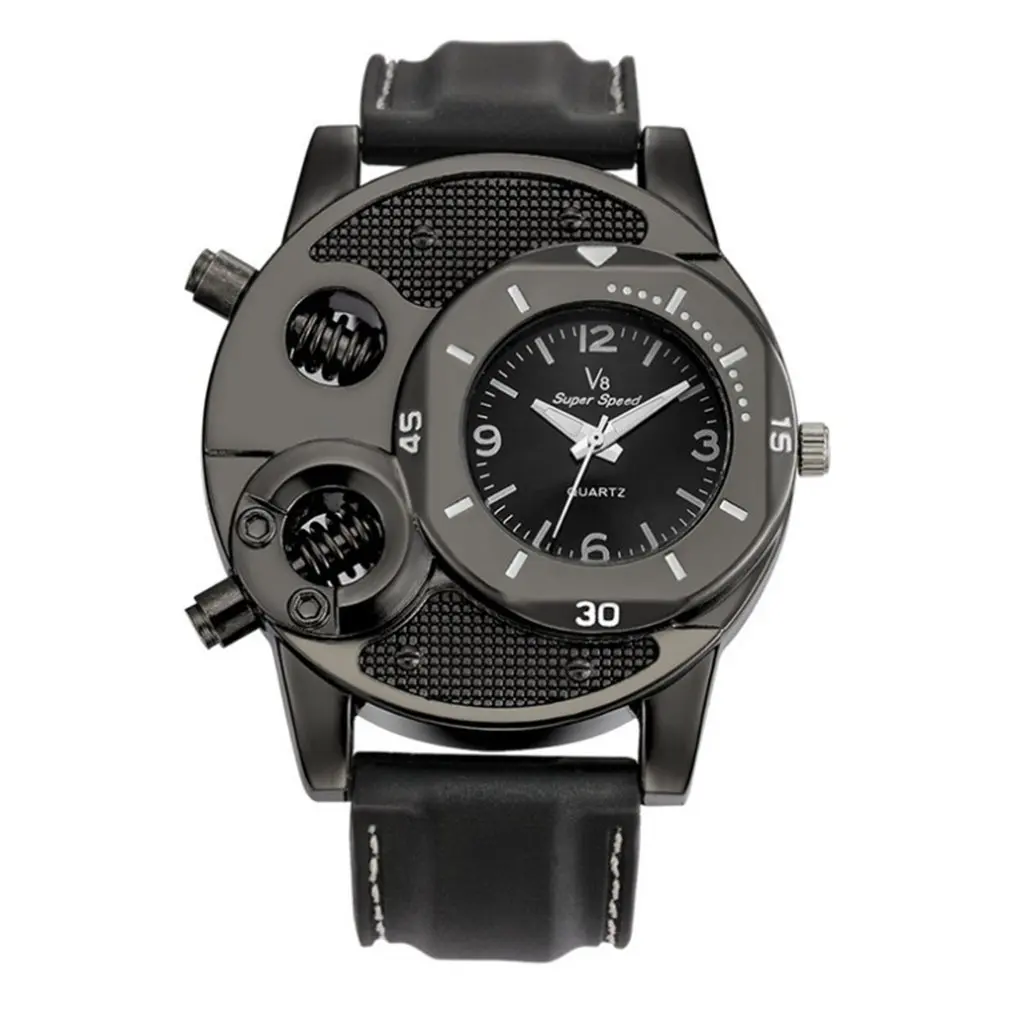Повседневные наручные часы V8 для мужчин Кварцевые Мужские t-часы с двойным