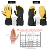 Cowhide Long Warm Ski Gloves Five-finger Waterproof Windproof Winter Snowboard Gloves Motorcycle Cycling Snow Mittens 2