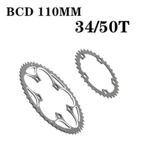 

110 BCD ROAD Bicycle chainring chain wheel 34T 50T Aluminum alloy Steel Bike Crown Bicycle parts
