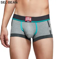 SEOBEAN Boxer taille basse pour homme, sous-vêtement en coton, doux, respirant, confortable, pour un usage quotidien décontracté 3