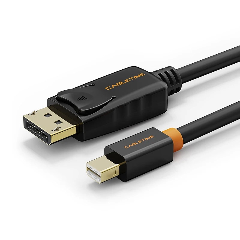 CABLETIME Mini Display Port zum Display Port Kabel Thunderbolt zu DP 4K Kabel Mini DisplayPort Kabel für Surface MacBook C052