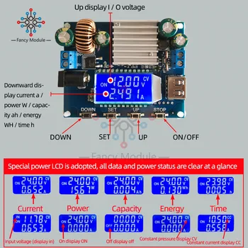 

Buck Converter Step-down Power Module Adjustable Step-down Power Supply Module Constant Voltage Constant Current 12V to 9V 24V